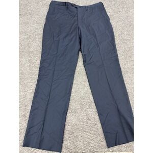 Kiton Napoli Men's 56 (fit 38x33) Navy Blue Dress Pants Trousers 100% Wool Italy